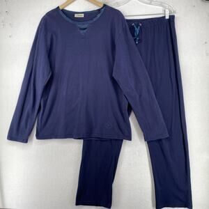 TEMPERLEY LONDON Pajama Set Adult L British Airways First Class Amenity Blue